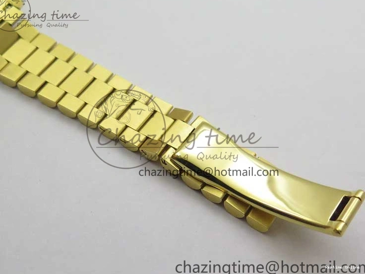 0516 Daydate 278288 31mm YG EWF Best Edition Green Malachite Dial on YG President Bracelet ETA SunProtective 2605